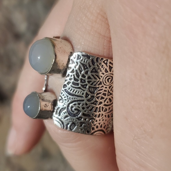 New Unique Chalcedony 925 Silver Ring. - Picture 3 of 16